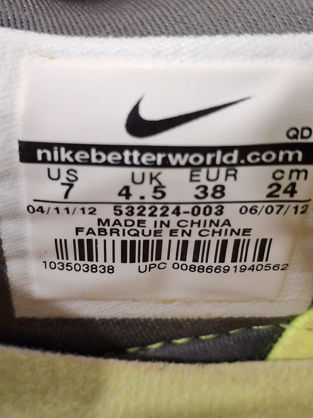 Nike Lunarlon Hyperworkout TR Grey Bright Crimson Women's Size 7